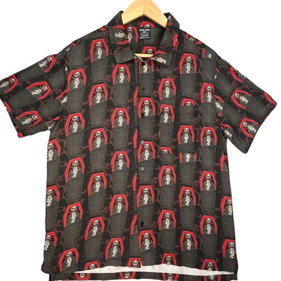 Wicked Clothes Mens/Womens Goth Vampire Halloween Monster Button Up Shirt Small - Picture 1 of 5